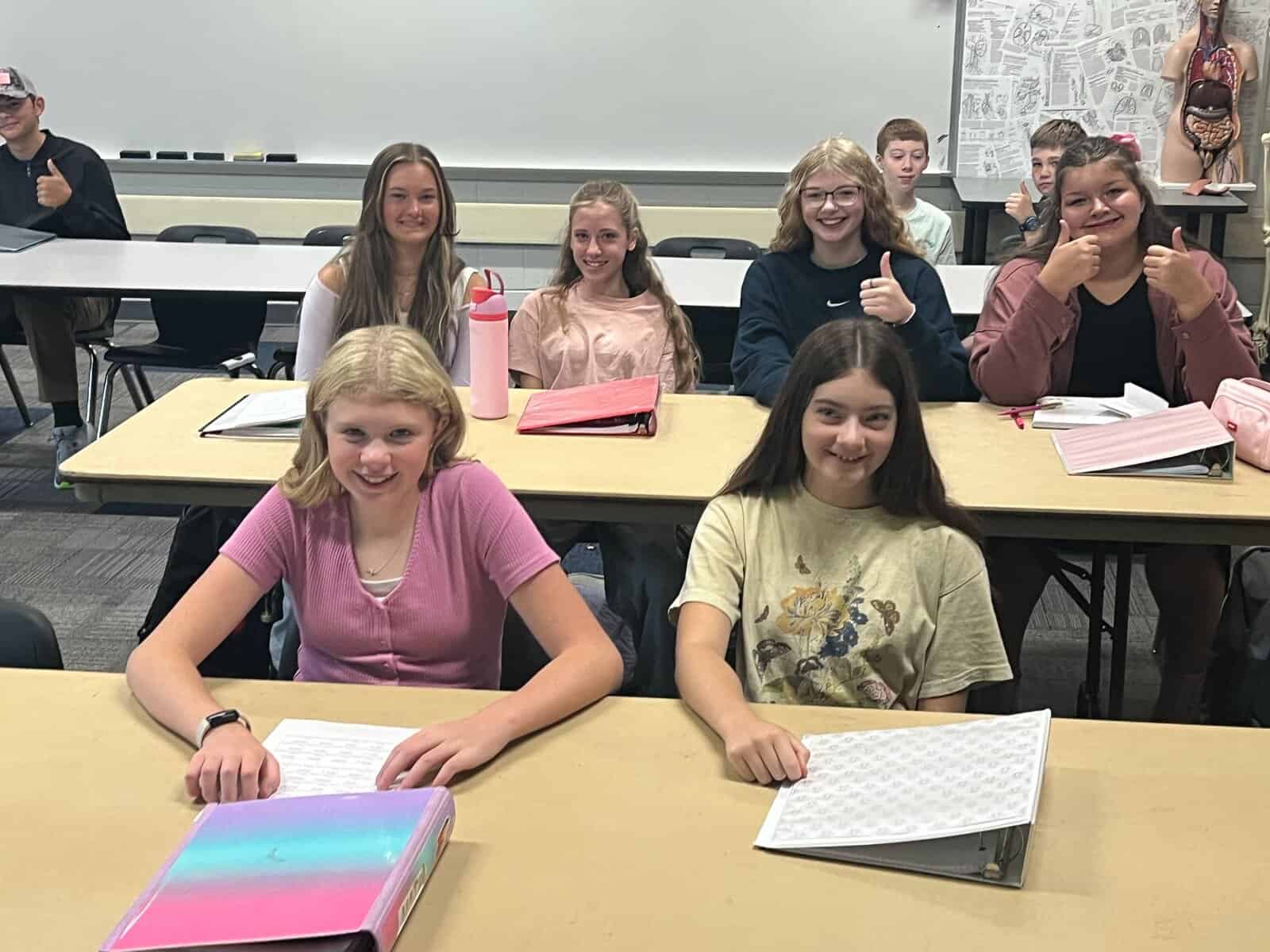 Calvary students in a classroom