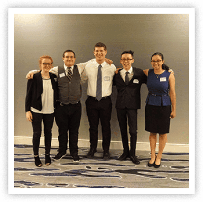 alumni group of business students
