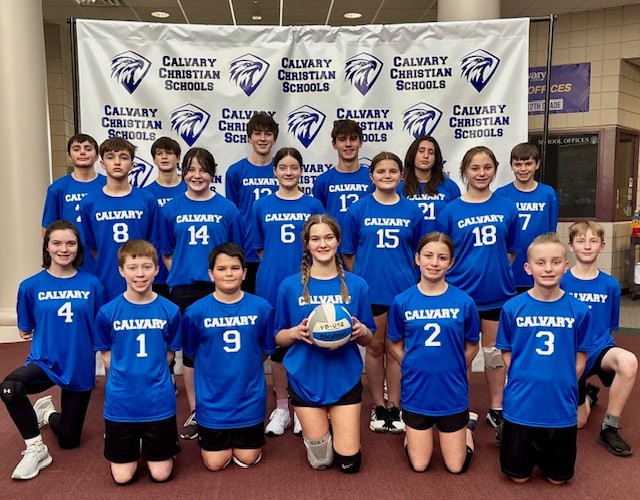 Calvary student volleyball team