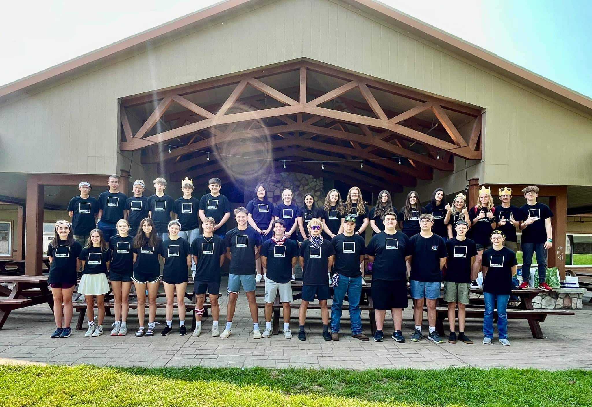 Calvary students together at a retreat